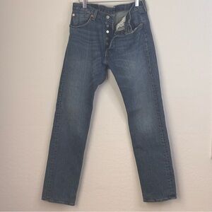 LEVIS 501 Jeans Mens 32x32 Button Fly Blue